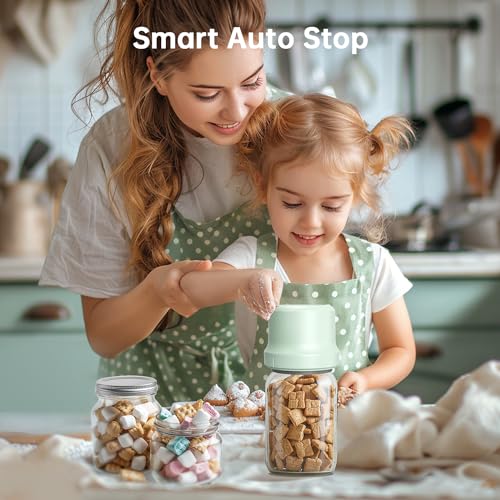 Electric Mason Jar Vacuum Sealer with Wide and Regular Mouth Mason Jar Lids Q87941