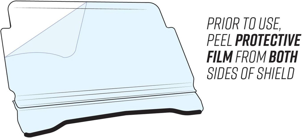 1/4 Dark Tinted Polycarbonate Half Windshield R30842