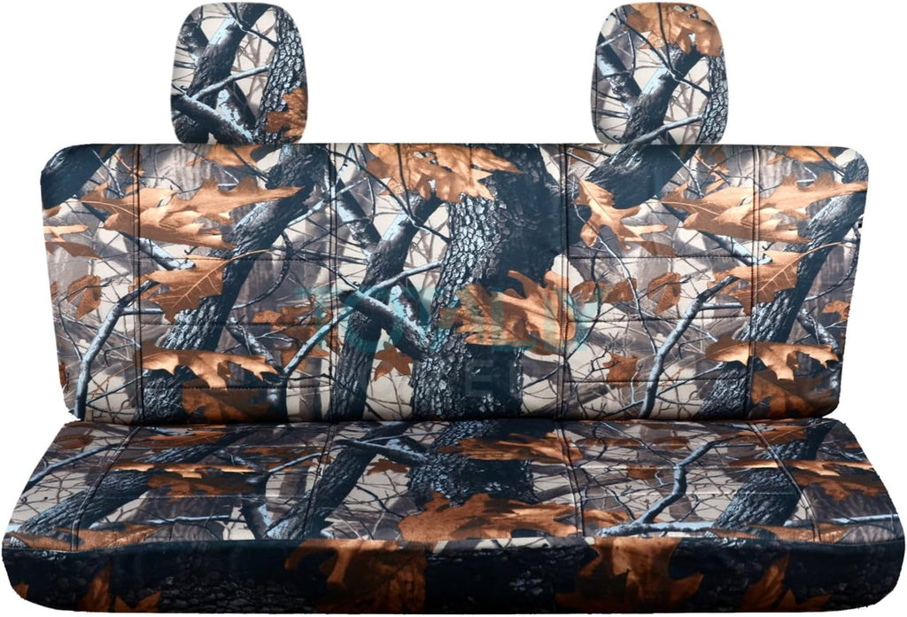 Blue Camouflage Rear 60/40 Split Bench Truck Seat Covers S500
