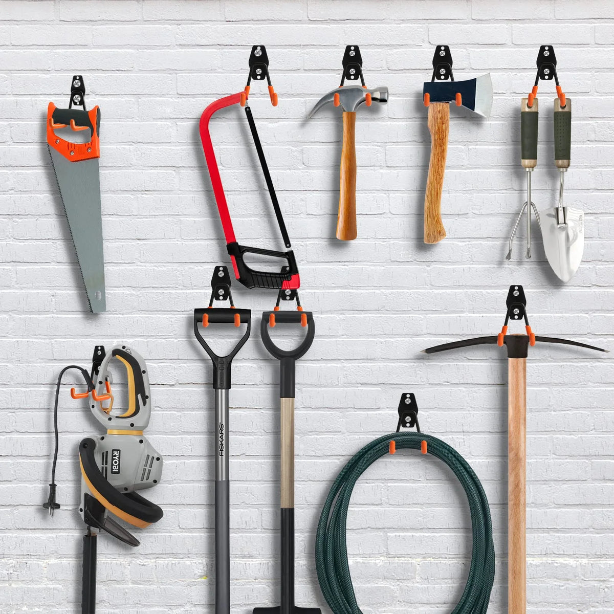 12 Packs Heavy Duty Steel Garage Storage Hooks with Tool Hangers J44051