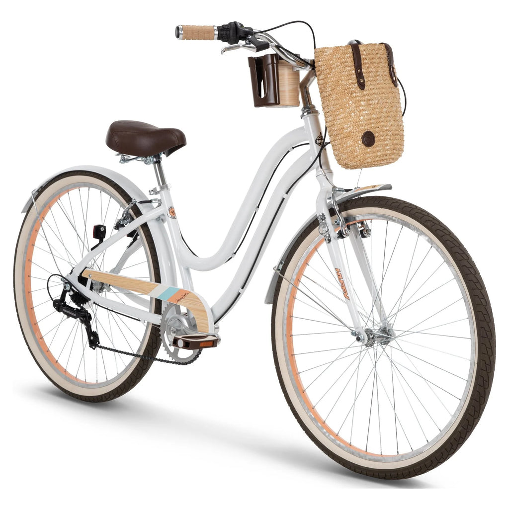 White 7-Speed Cruiser Bicycle C9560