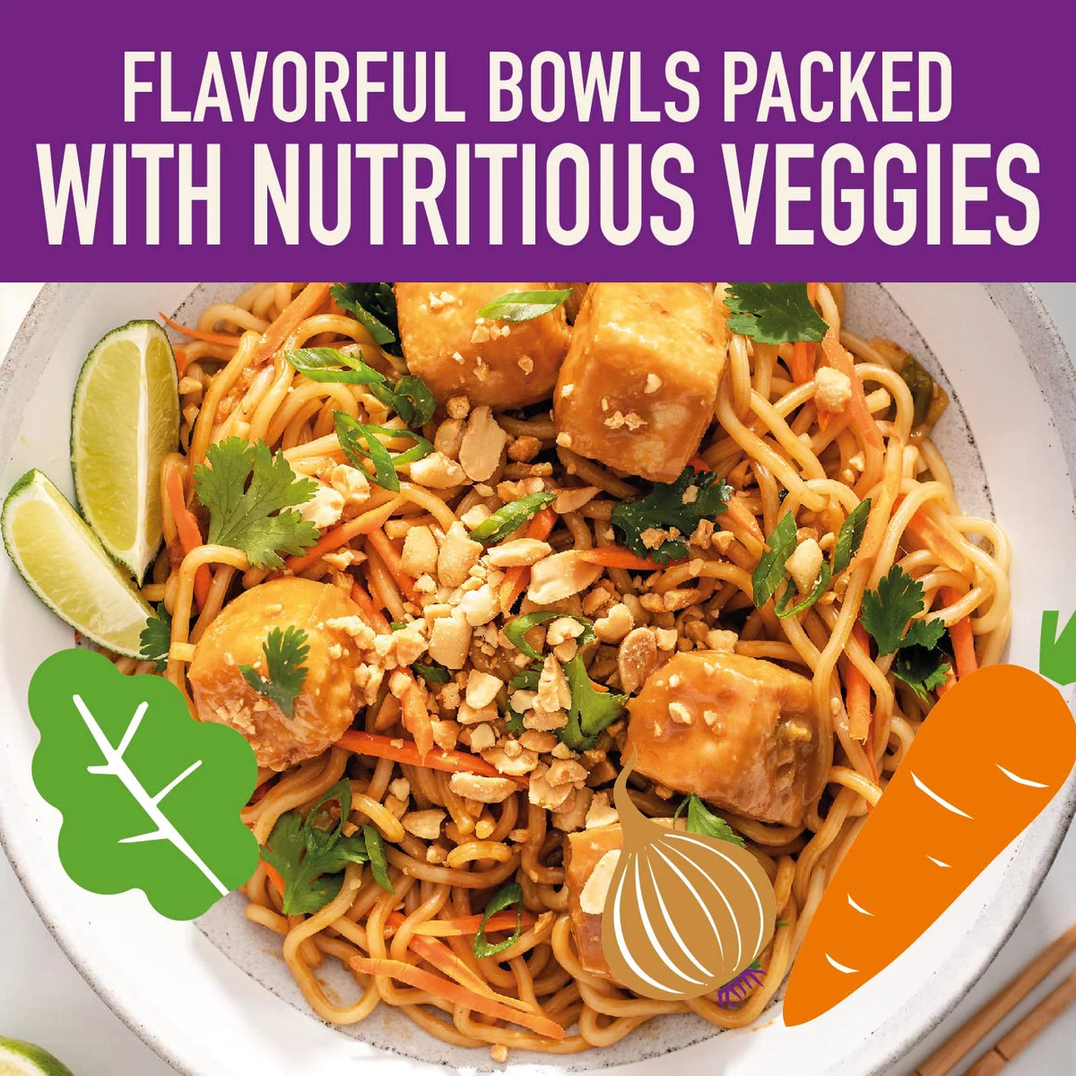 Peanut Sesame Noodle Bowl, Non-Gmo, Vegan, 8.7 Oz (Pack of 6) D317