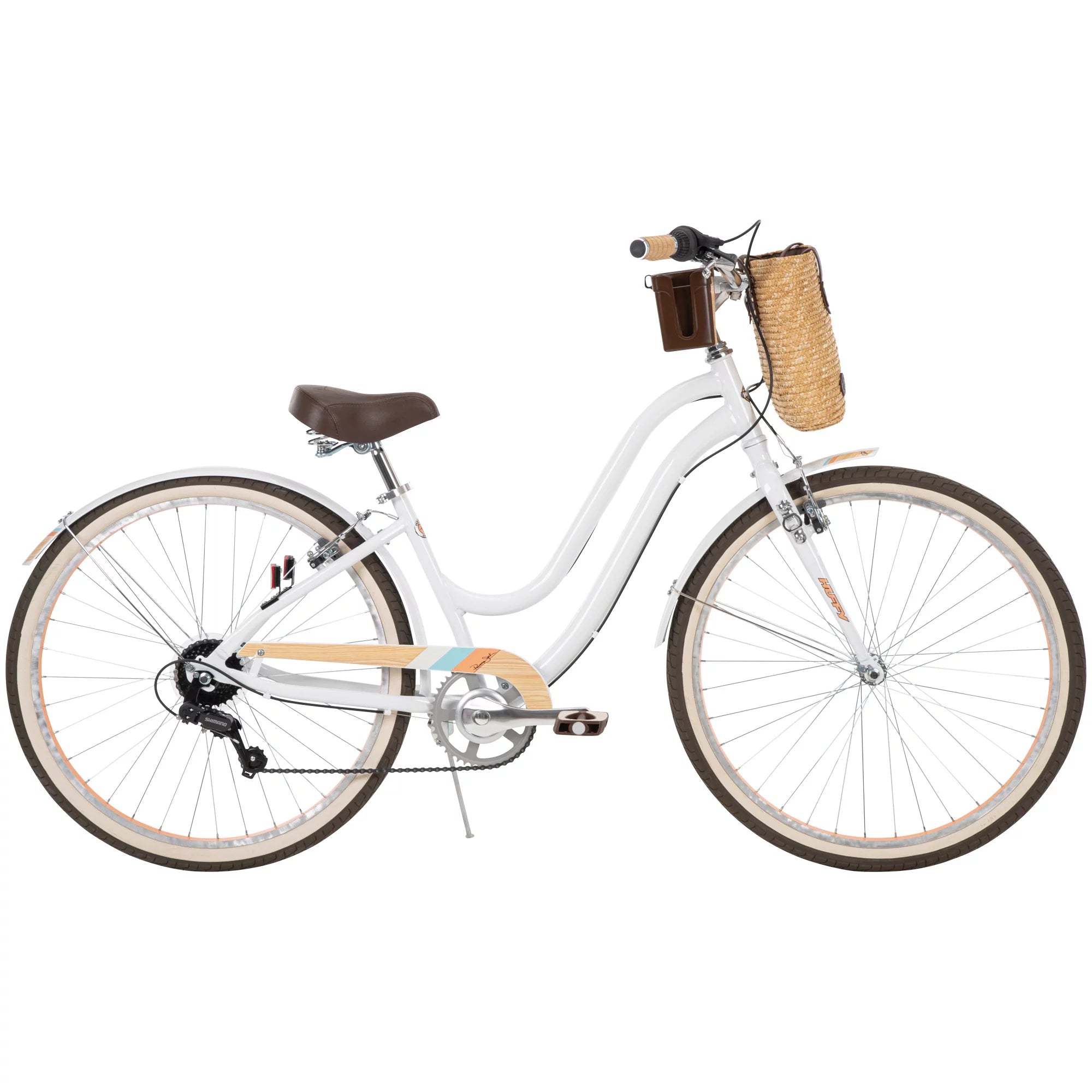White 7-Speed Cruiser Bicycle C9560