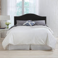 Queen Premier Black Microsuede Nail Button Headboard N813