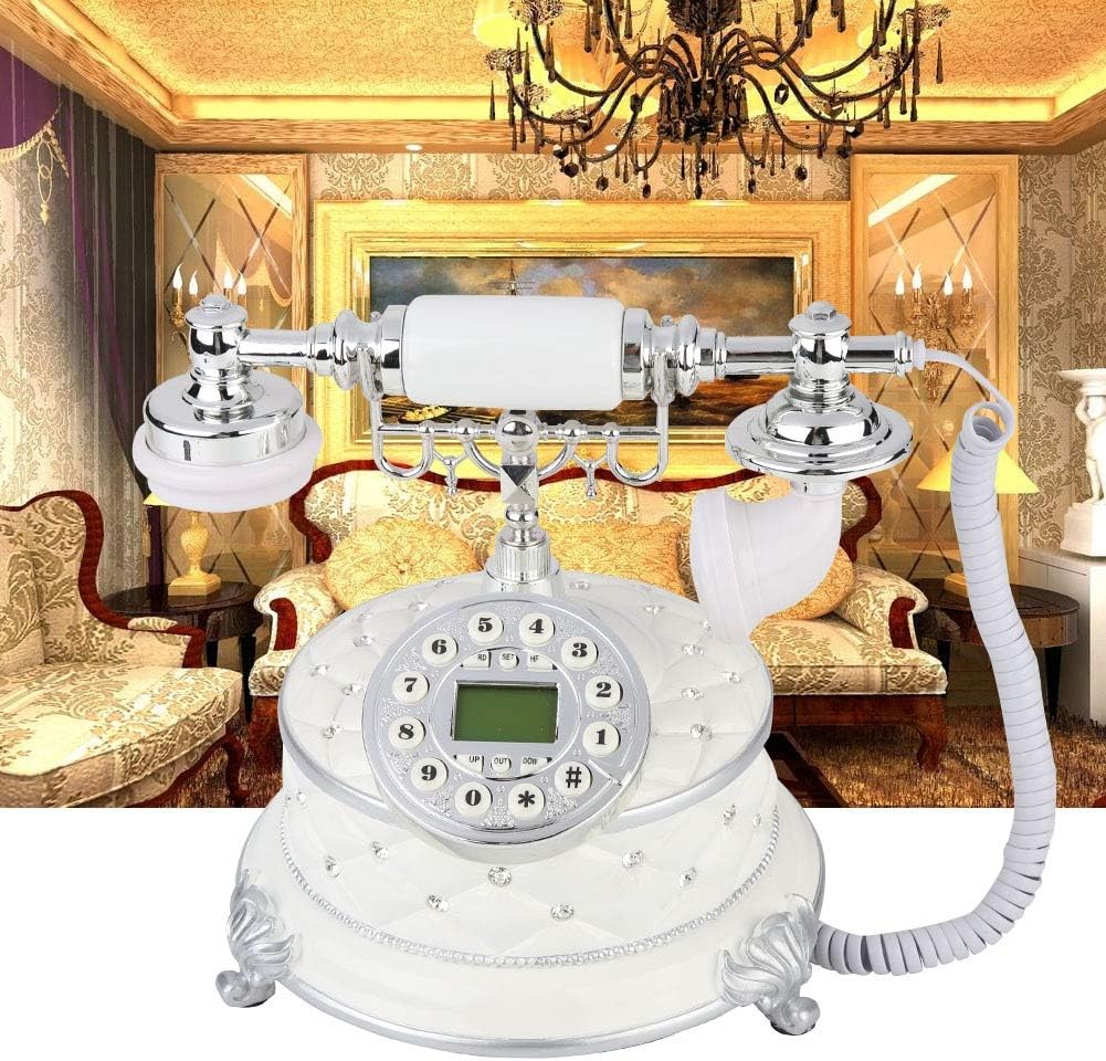 Retro Rotary Dial Antique Landline Phone, LCD Display, Caller ID, Pack of 2 H231435