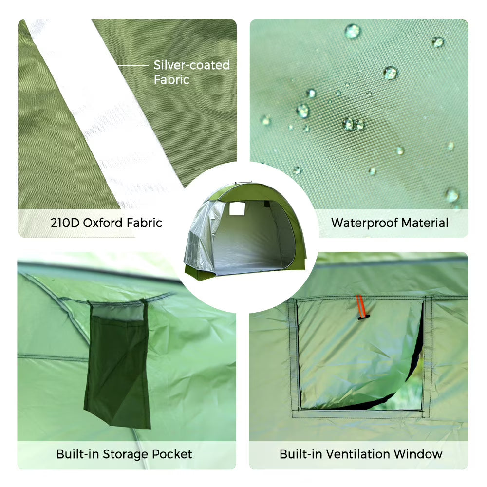Tent Fabric Shed Waterproof 210d Easy Assembly H520
