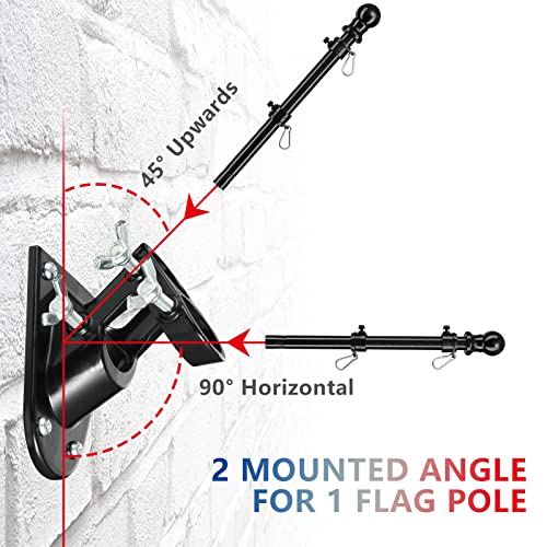 Black 5ft Tangle Free Flag Pole with Holder Bracket C3125