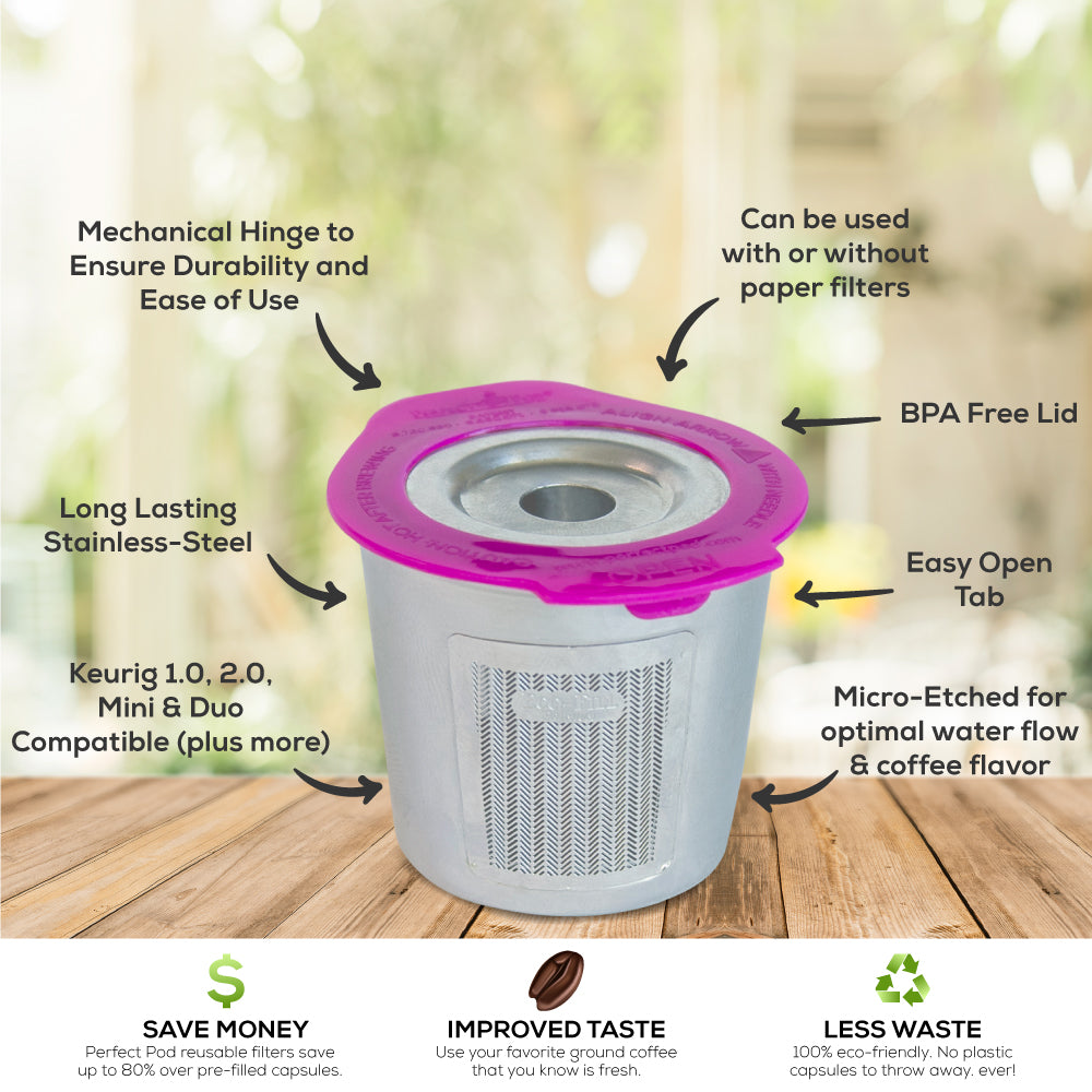 Stainless Steel Reusable Coffee Pod with Metal Filter D4695