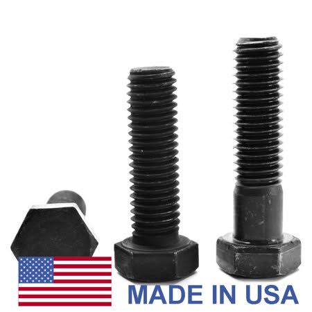 7/8 inch-9 x 3 1/2 inch Coarse Thread Grade 5 Hex Cap Screw Black Oxide Pk 25 W2612