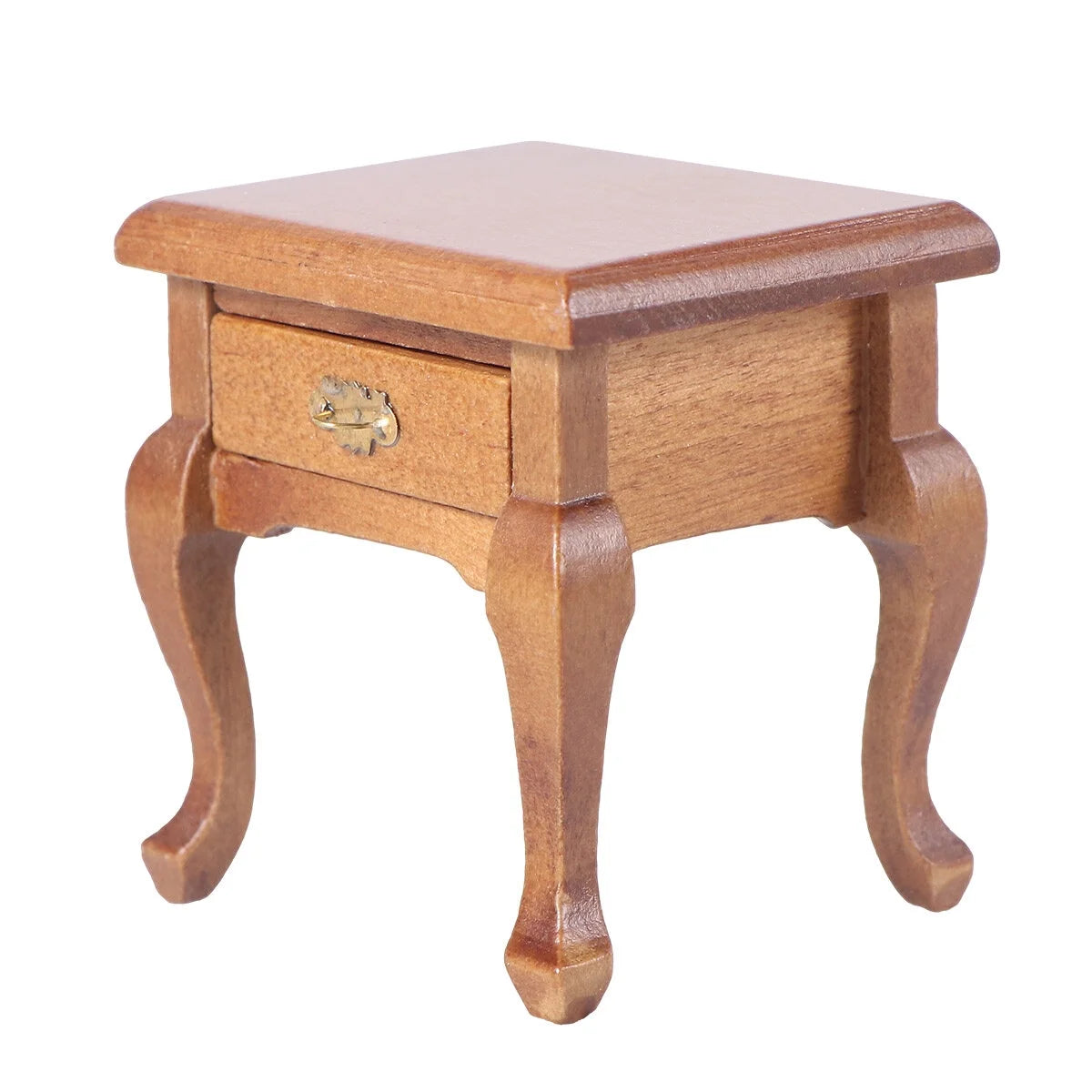 1:12 Walnut Colo Miniature Bedside Table Toy E131640