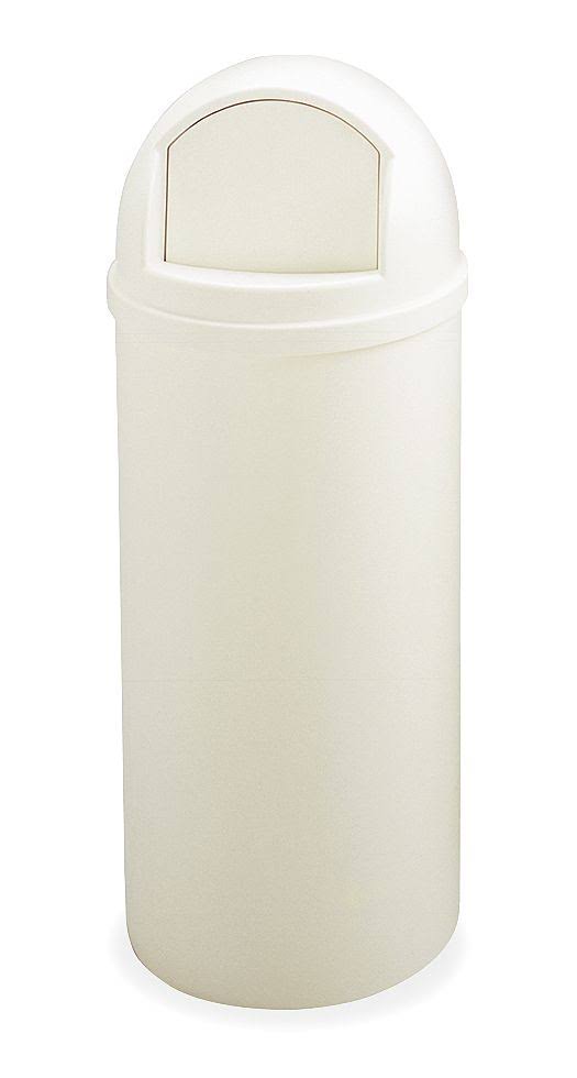 White Round Trash Can W462