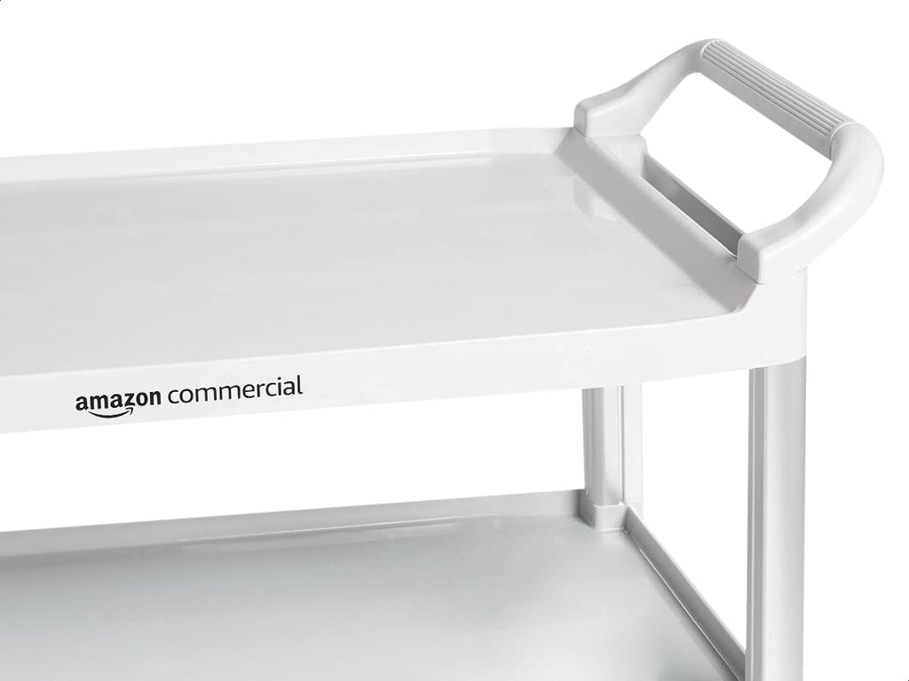 3 Shelves Utility Cart with 400 lbs Loading Capacity, Grey O455