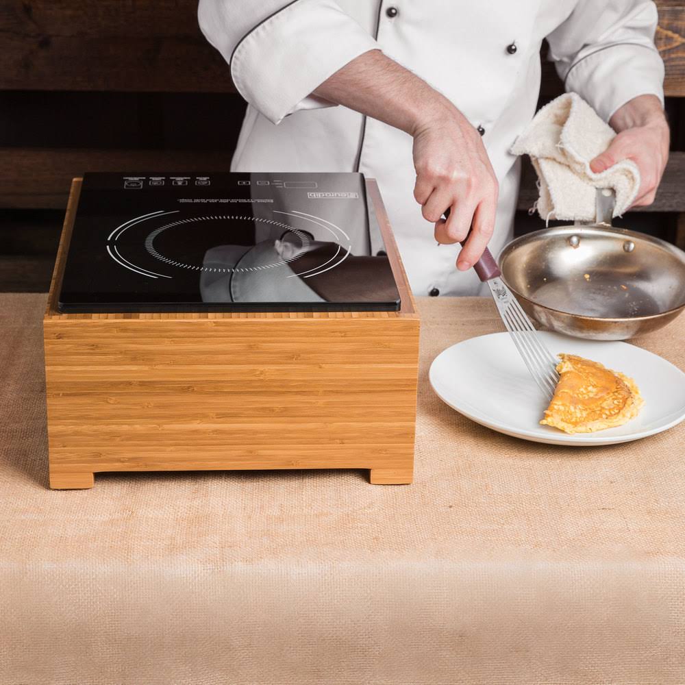 Bamboo Countertop Induction Cooker, 120V, 1600W H442