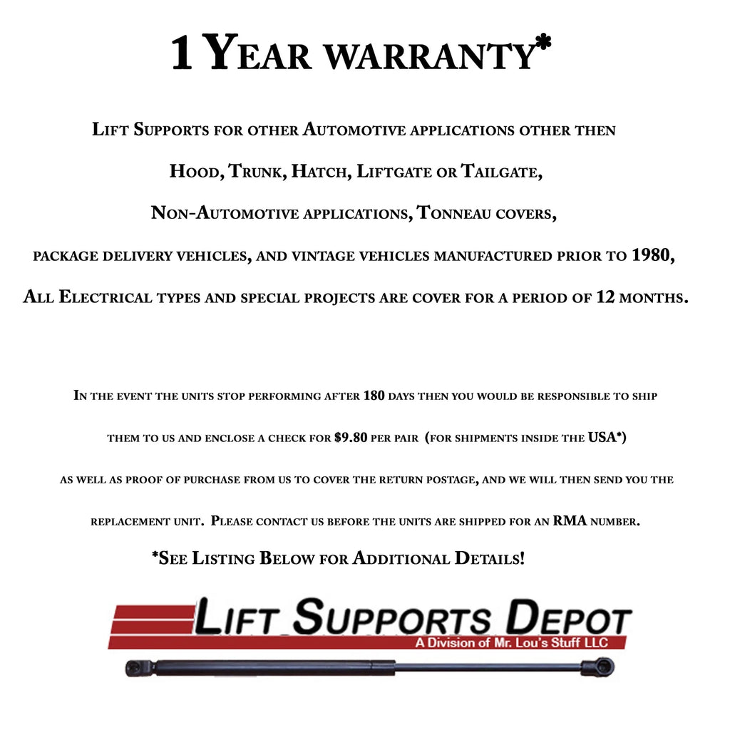 Qty 2 10Mm Steel Socket End Lift Supports 19.5 Inch Extended 30Lbs. Gas Shock T96959