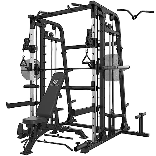 All-in-One Smith Machine Power Cage with Smith Bar and Cable Crossover Machine C645089