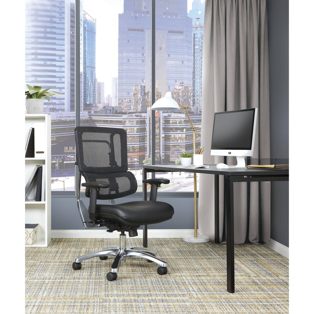 Olive Black Mesh Back Fabric Seat Chrome Base Chair T4525