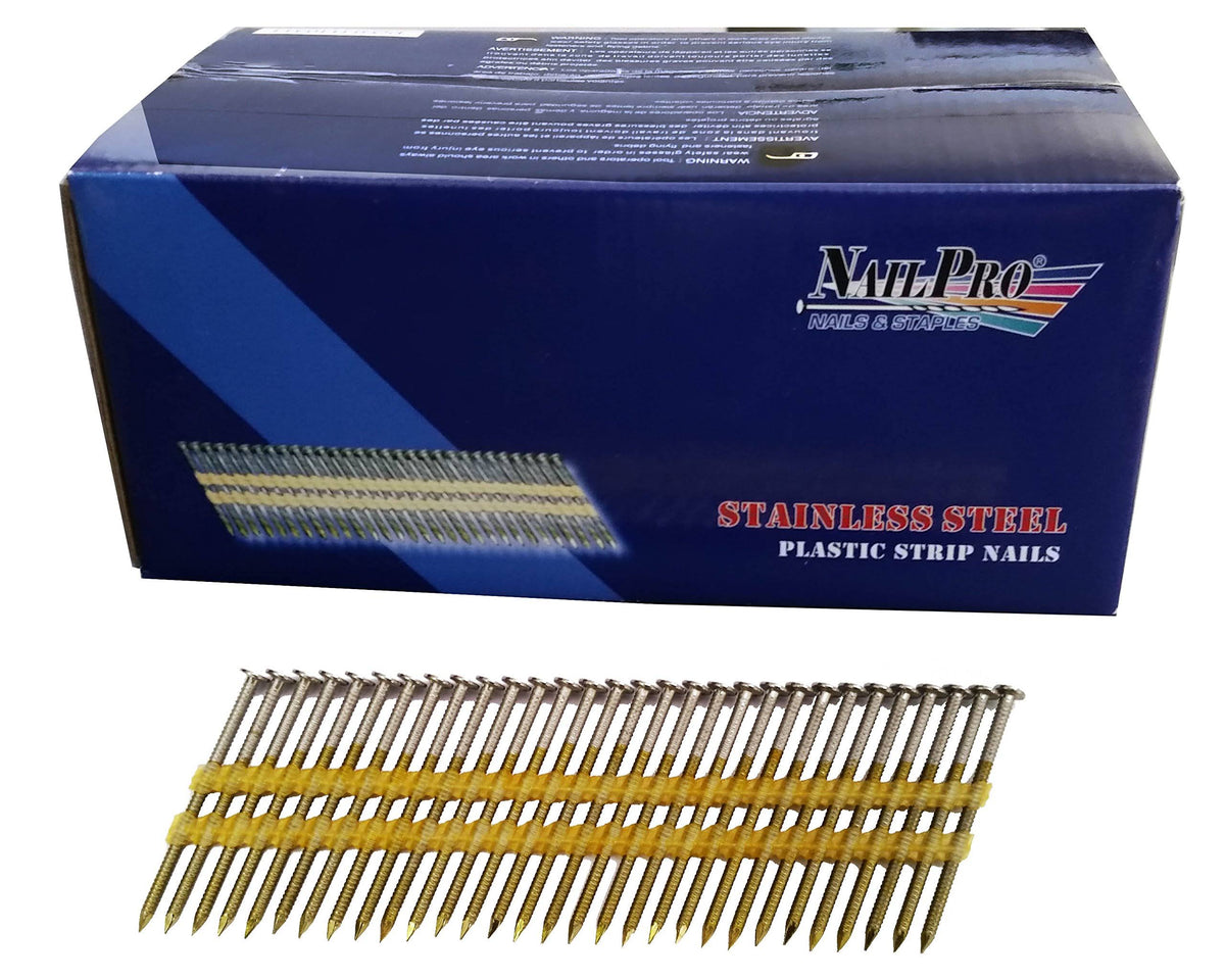 1000 Pcs Type 304 Stainless Steel 21 Degree Plastic St U53588