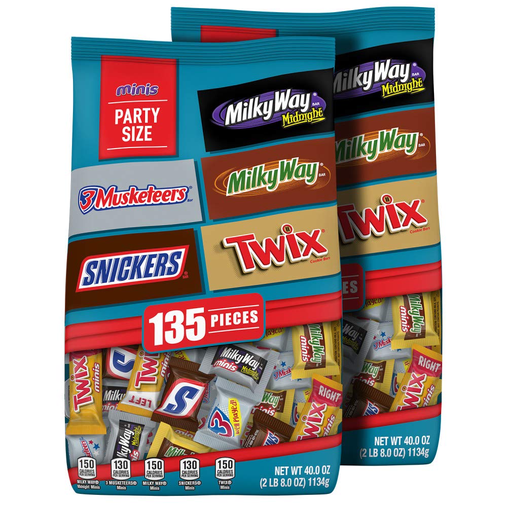 40 oz 135 Piece Milk Chocolate & Dark Chocolate Candy Bars Variety Pack F17520