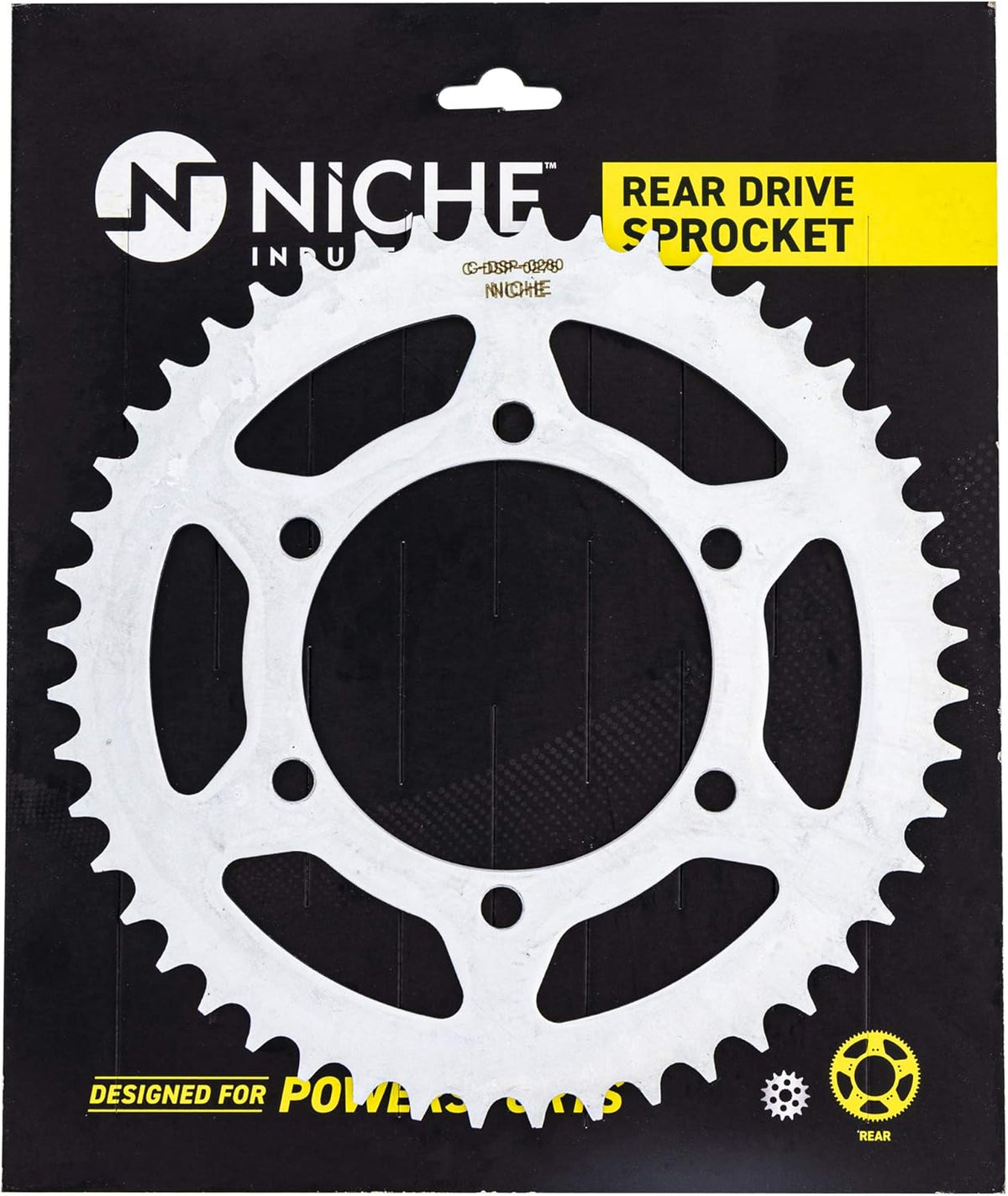 Drive Sprocket Chain Combo Front 16 Rear 48 Tooth 520NZ Standard 116 Links Pack of 2 L928