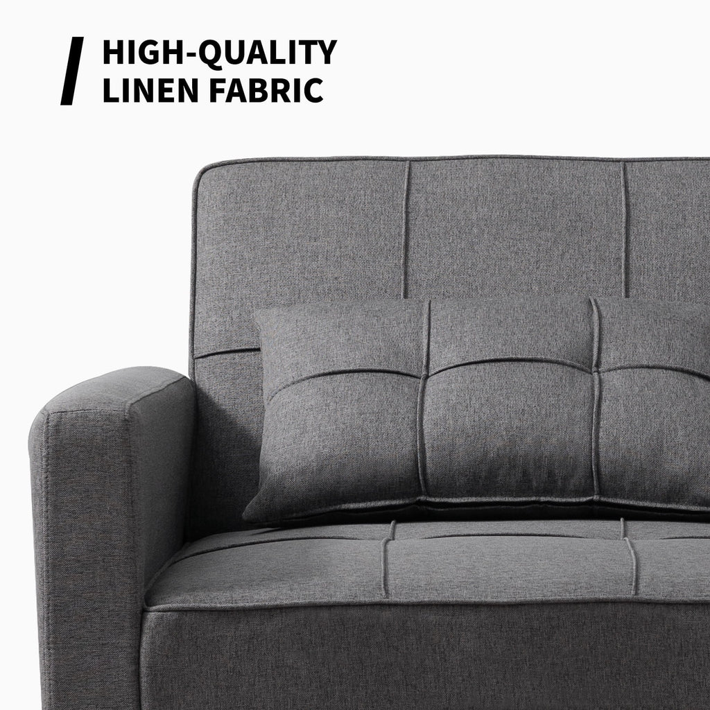 Single Sofa Bed with 3 Adjustable Inclinations, Dark Gray R846247