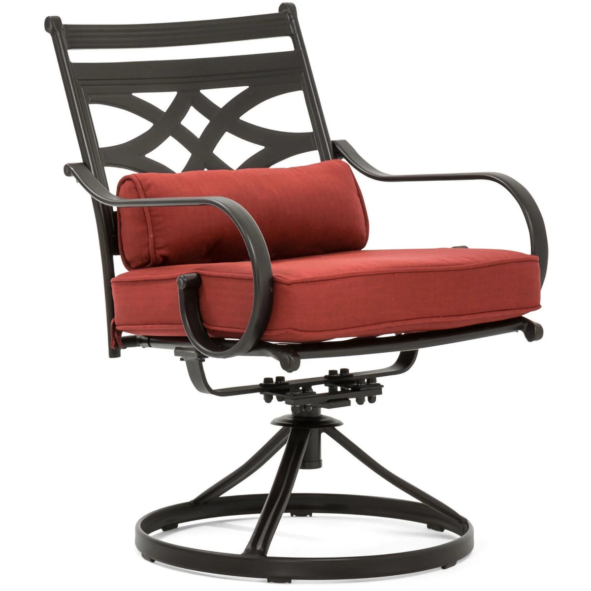 7-Piece Outdoor Patio Dining Set with 6 Swivel Rocker Chairs and Rectangle Table D509