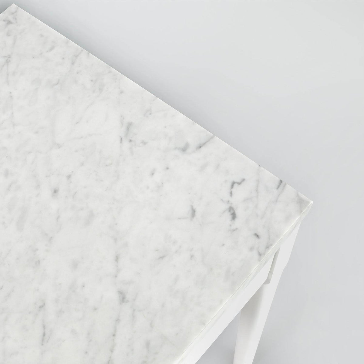 18x22 Square White Marble Side Table with Legs P5176