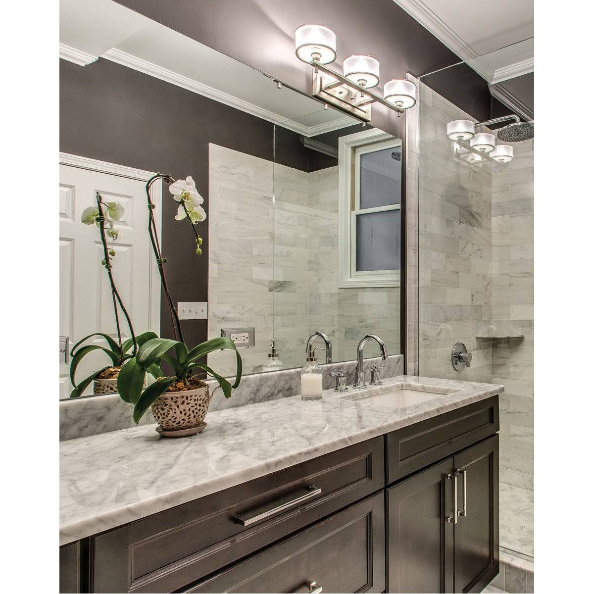 Brushed Steel 3 Light Vanity J871190