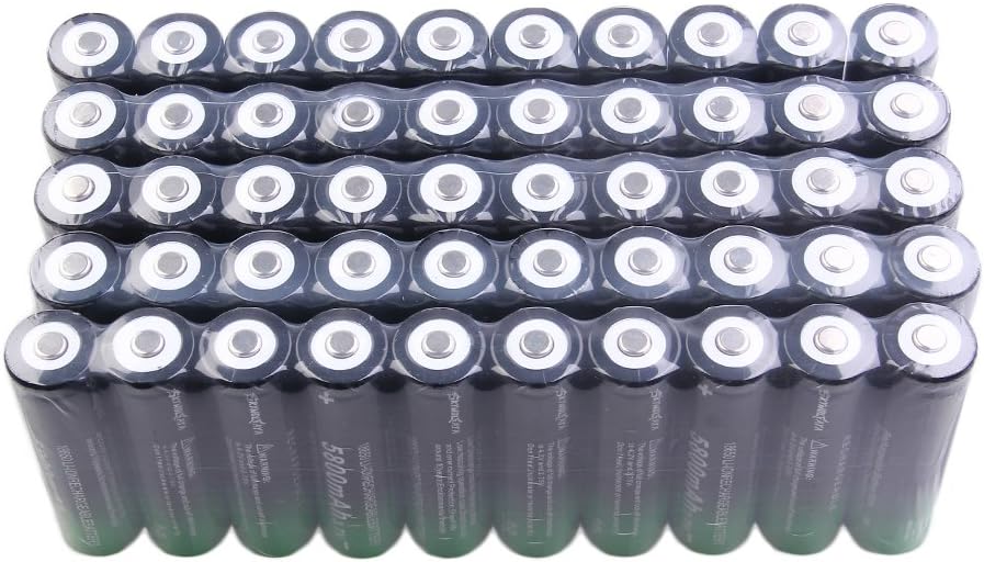 50 Pack 18650 Rechargeable 5800mAh 20A 3.7V Button Top Batteries W4991