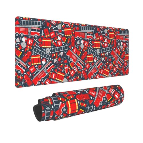 Large Gaming Mouse Pad 31.5 x 11.8in Desk Keyboard Pad with Non-Slip Rubber Base Stitched Edges K136