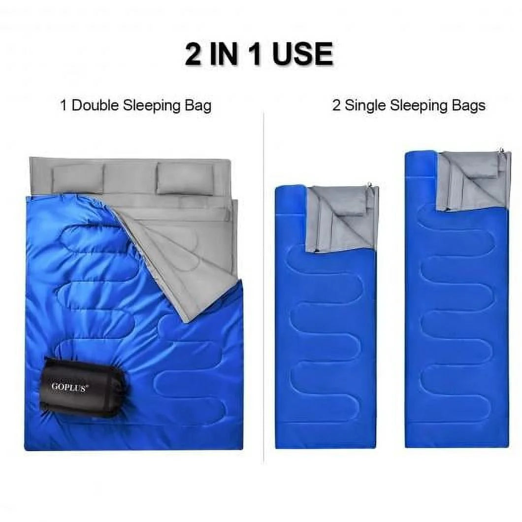 2 Person Waterproof Sleeping Bag with 2 Pillows S81262