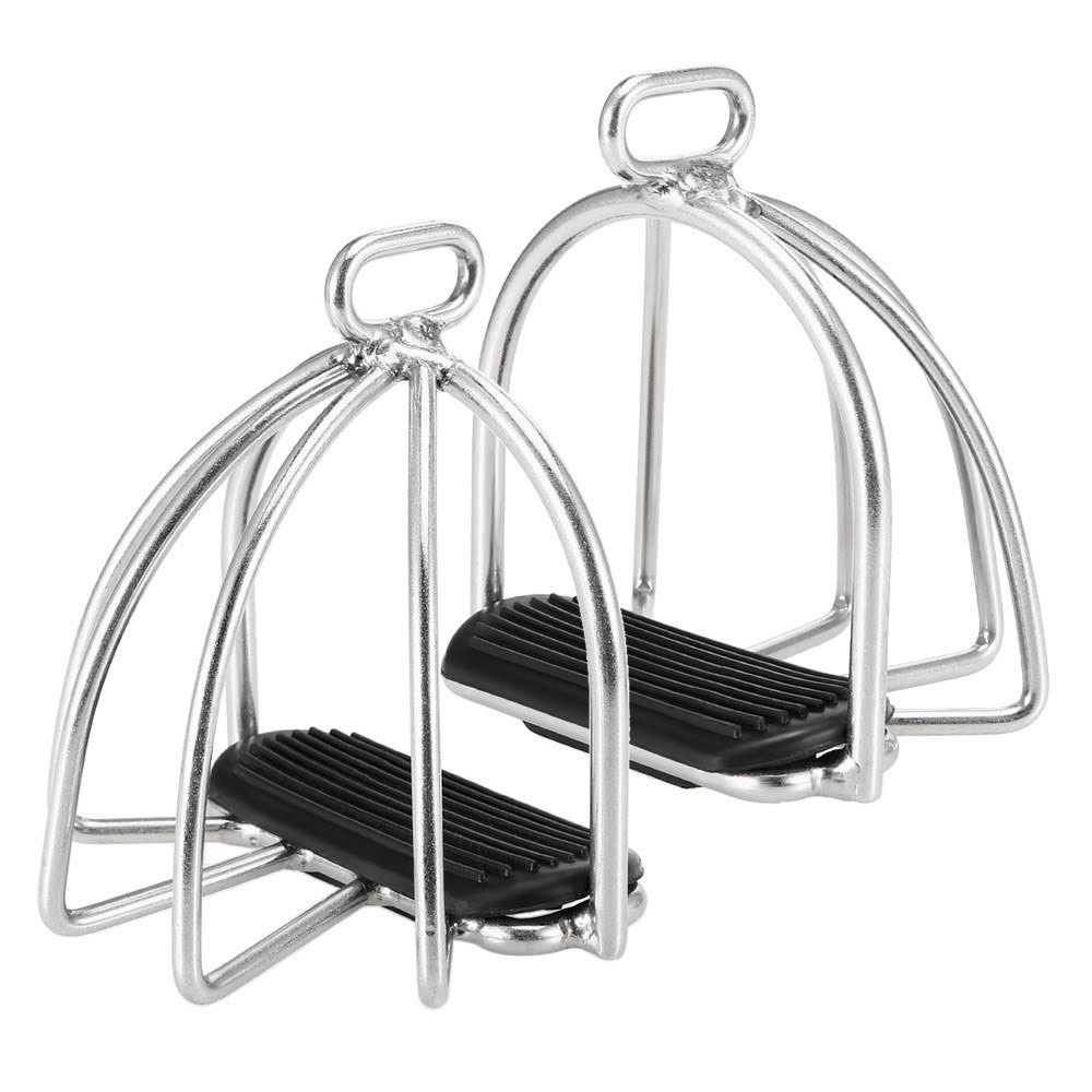 2 Pcs Flex Steel Horse Riding Stirrups E4673