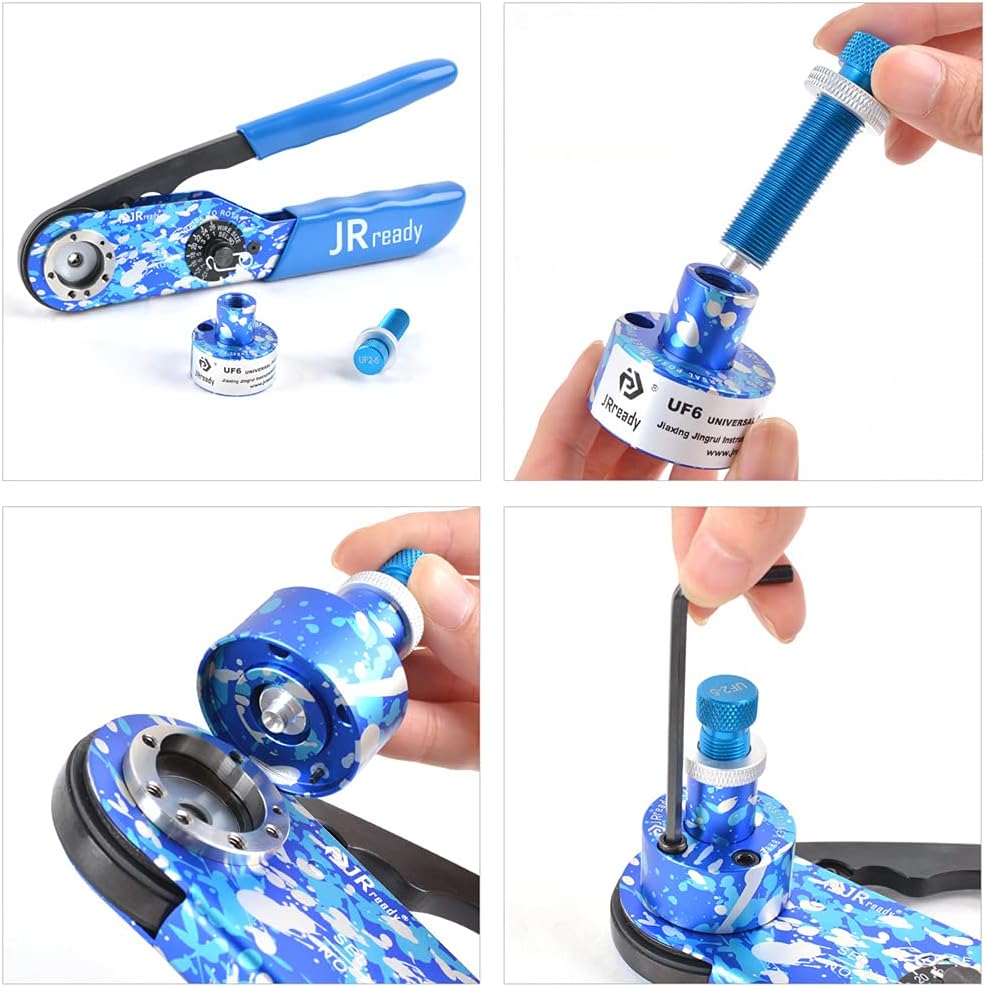 Crimping Tool Kit with 5 Adjustable Positioner for Heavy Duty Connector Q512266