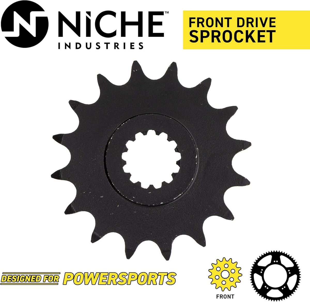 Drive Sprocket Chain Combo Front 16 Rear 48 Tooth 520NZ Standard 116 Links Pack of 2 L928