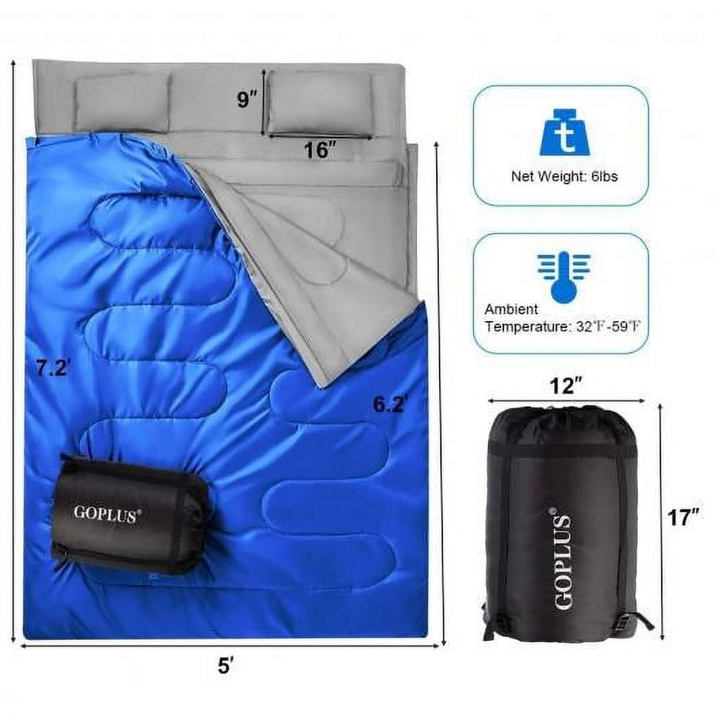 2 Person Waterproof Sleeping Bag with 2 Pillows S81262