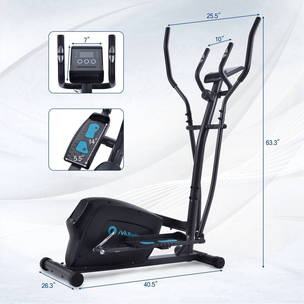 Elliptical Trainer Machine Upright Exercise Bike with 8-Level Magnetic Resistance Z4001