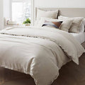 King Cal. King European Flax Linen Ruffle Duvet Set A309
