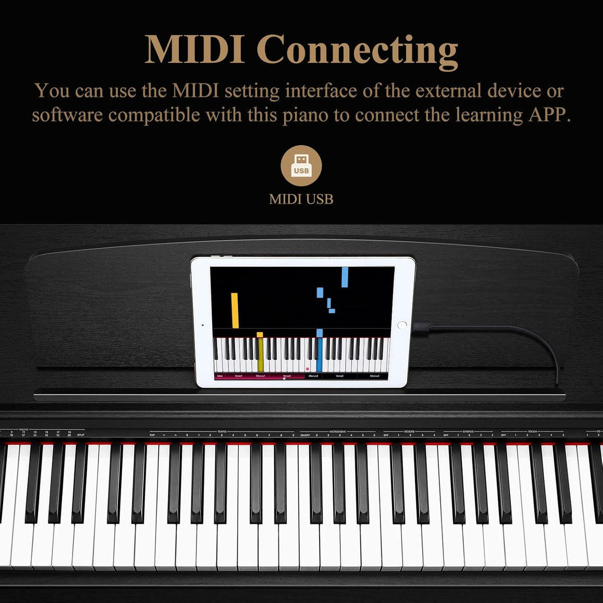 88-Key Digital Piano with Weighted Keys D532