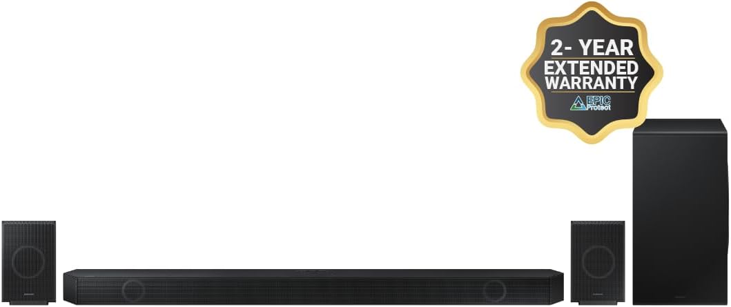 11.1.4ch Soundbar with Wireless Dolby Atmos Audio, Rear Speaker Included Q45014
