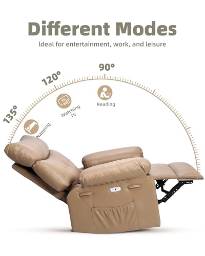 Electric Swivel Massage Chair with Vibration and Heating, PU Leather Single Sofa S711