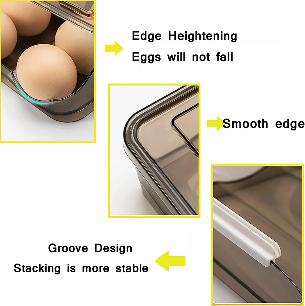 Crystal Gray Plastic Egg Storage Container (3 Layers) C626684