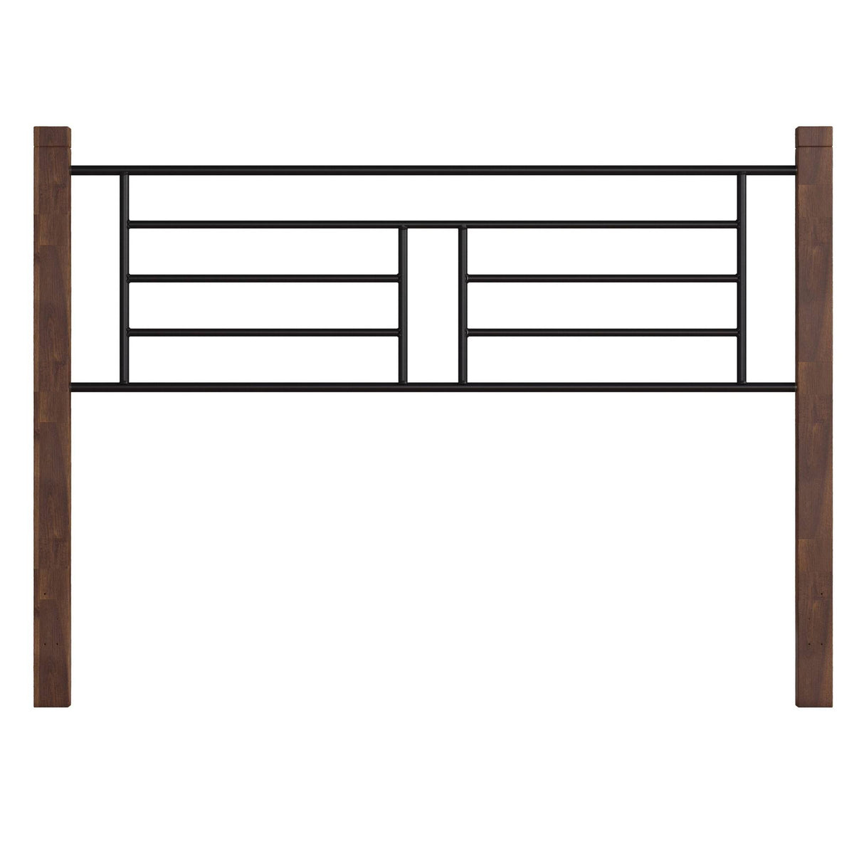Queen Metal Bed with Wood Posts B616