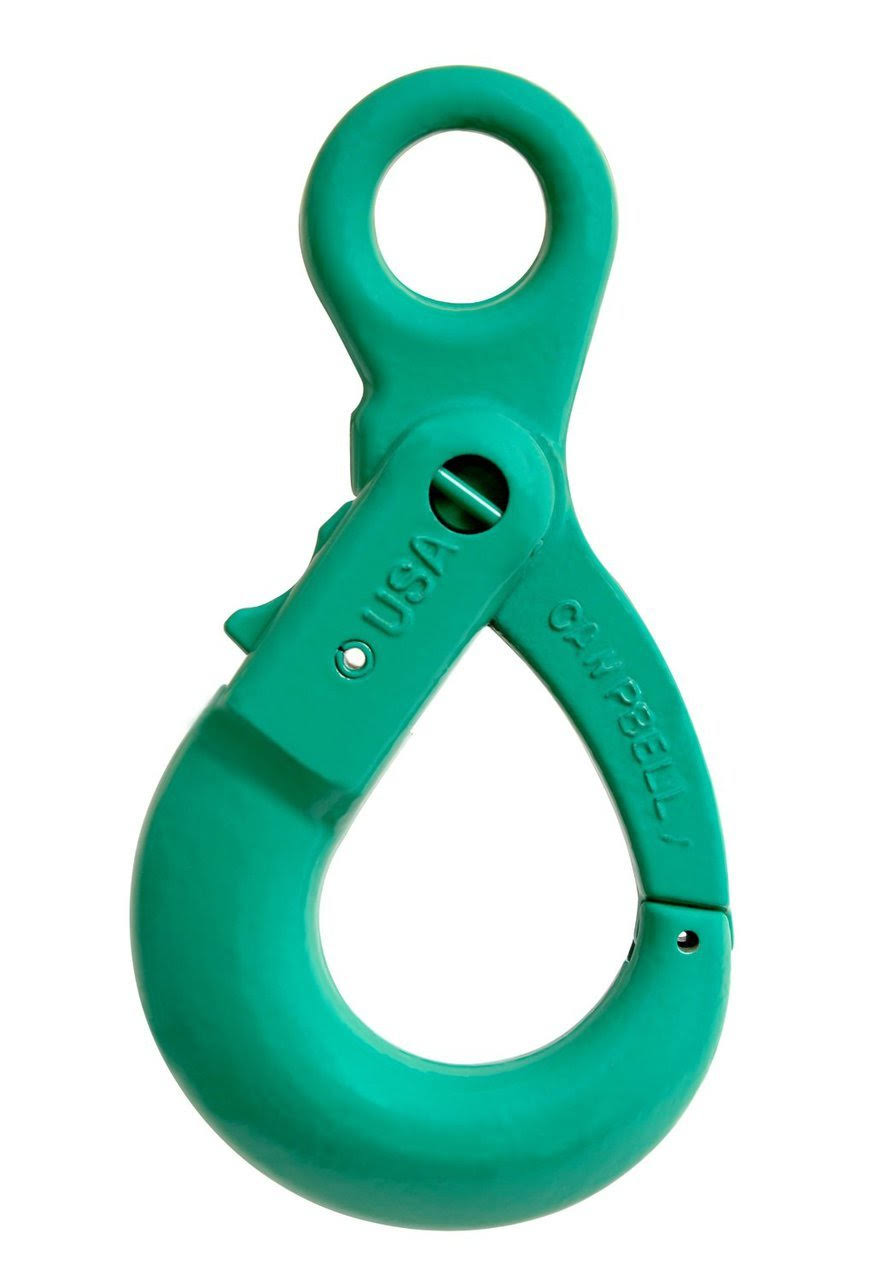 Green Painted Cam-Alloy Eye Self Locking Hook V8217