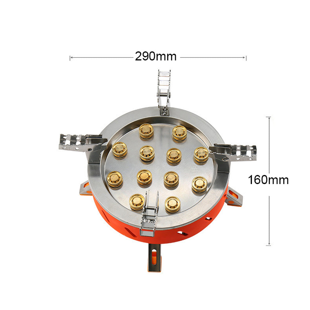 12 Core Windproof Backpacking Stove with Piezo Ignition B97781