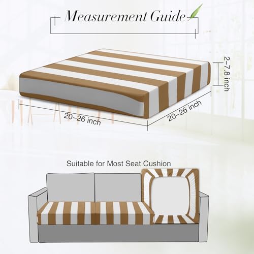 Gray 8Pcs Outdoor Stretch Sofa Cushion Covers B71440