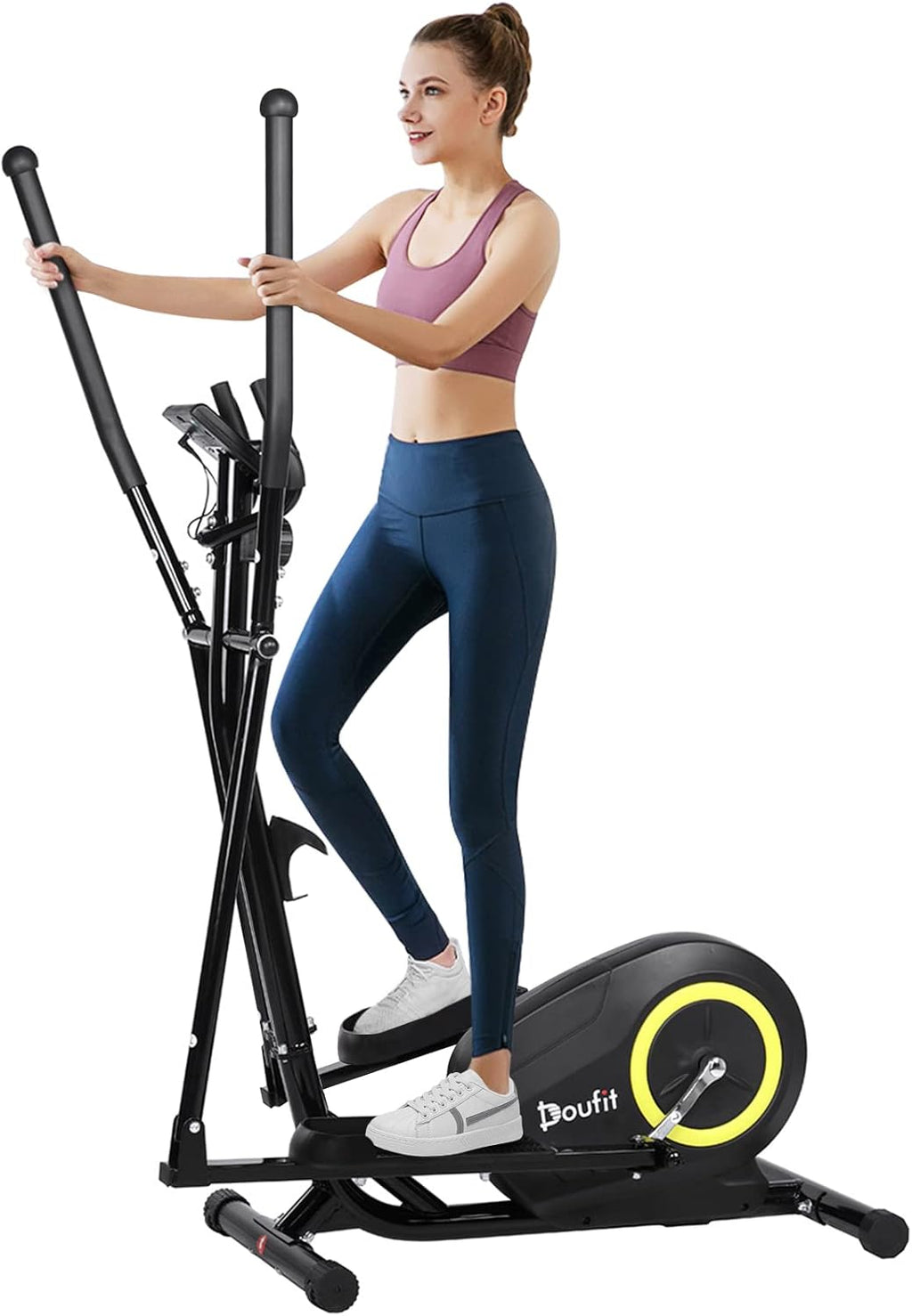 Adjustable Magnetic Elliptical Cross Trainer with LCD Monitor and Pulse Sensors J8054
