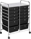 White 12 Drawers Rolling Storage Cart on Wheels X1682