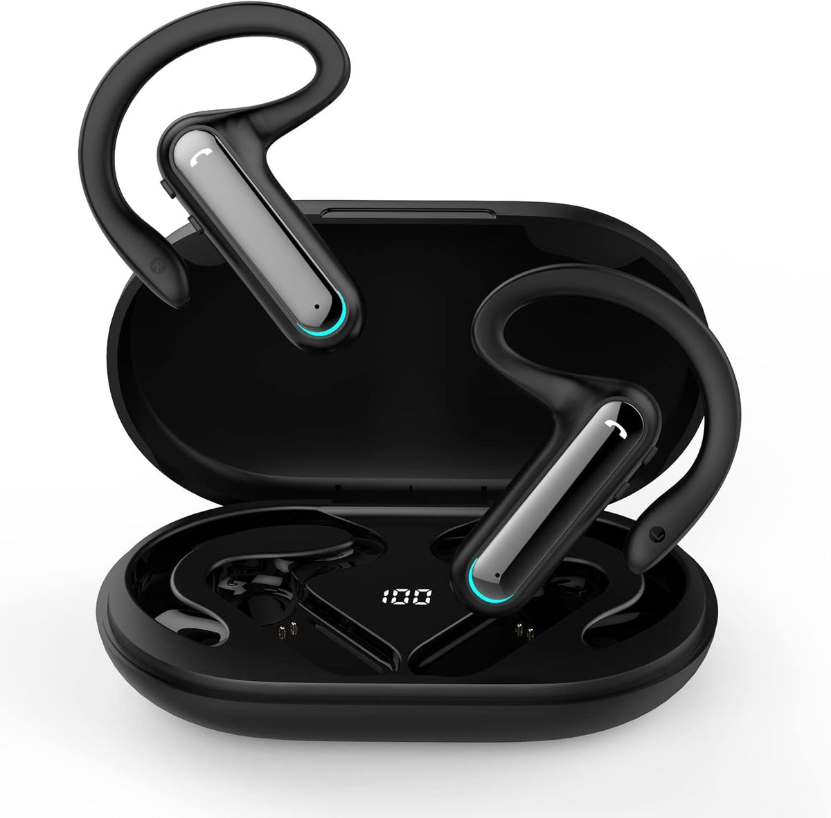 Open Ear Wireless Earbuds with Charging Case, Bluetooth 5.2, Pack of 2 B737206