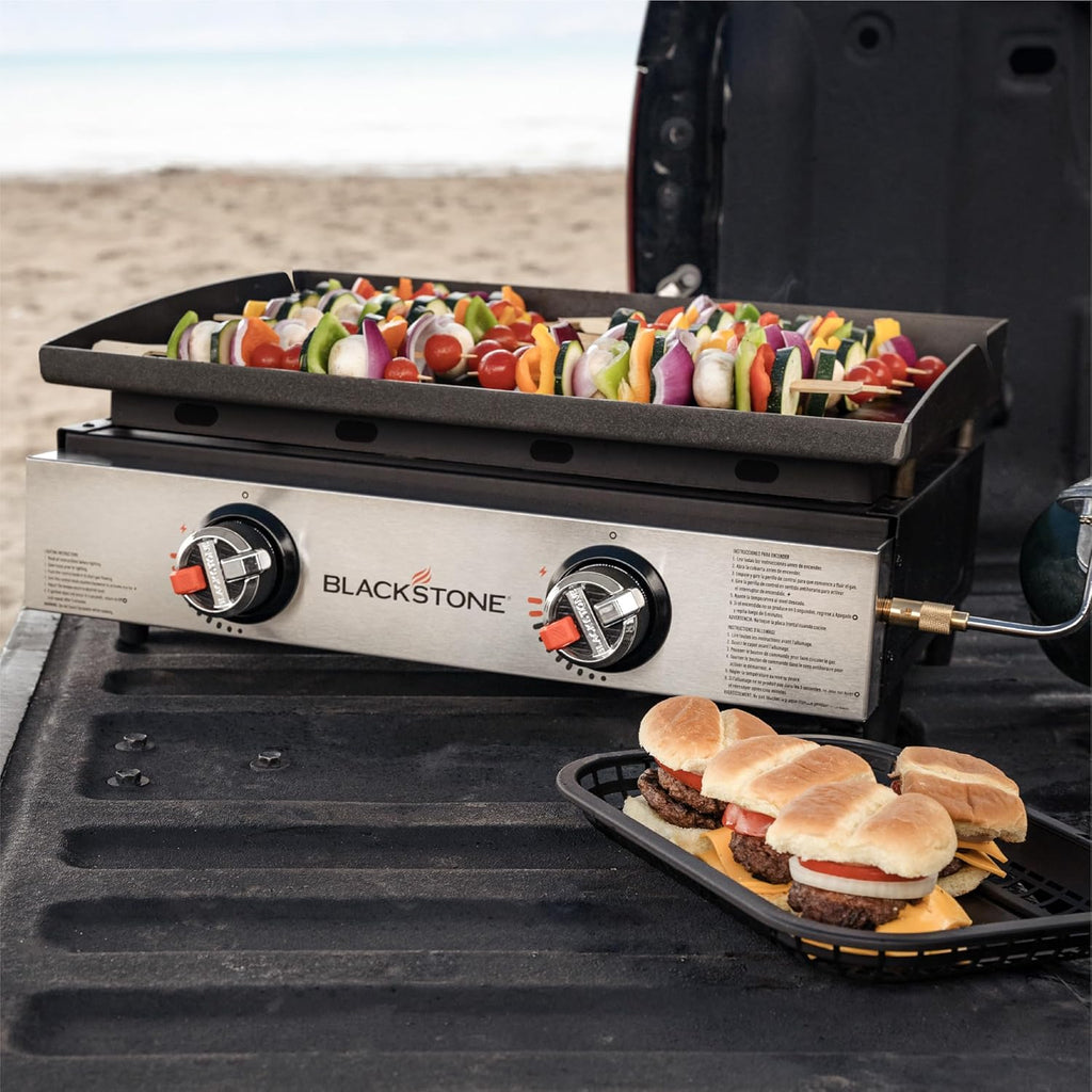 22" Tabletop Griddle with Powder Coated Steel, Black C8489