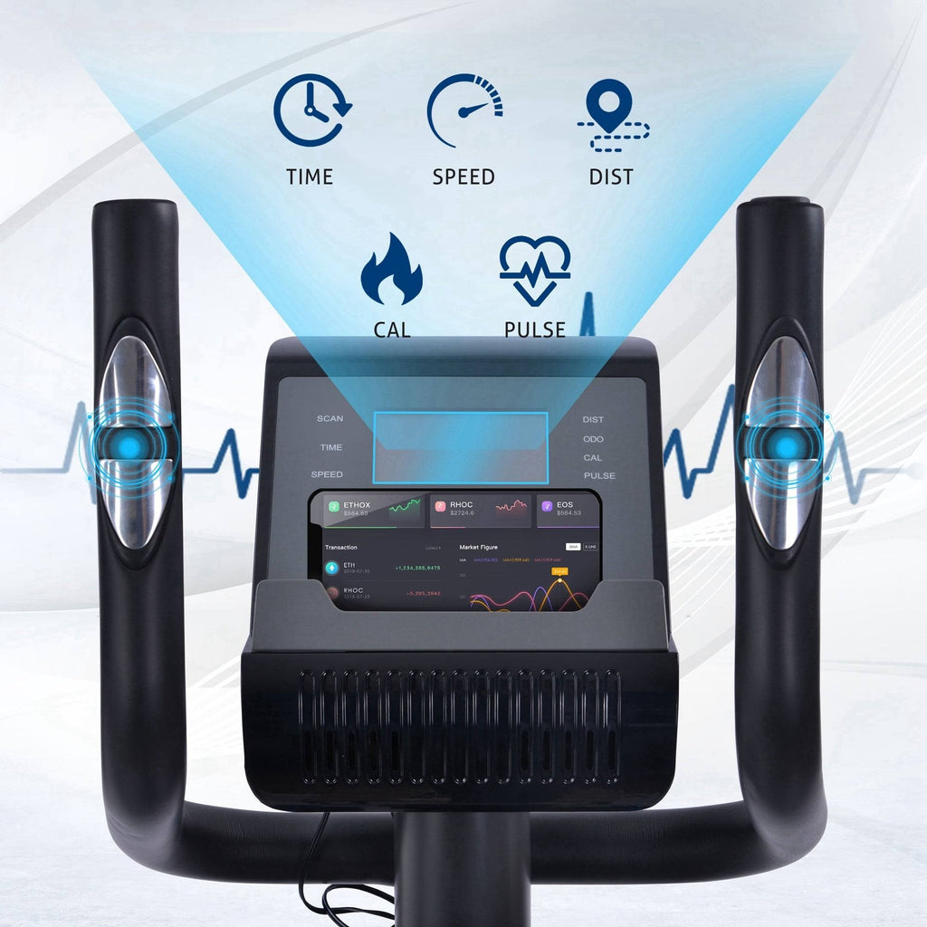Elliptical Trainer Machine Upright Exercise Bike with 8-Level Magnetic Resistance Z4001