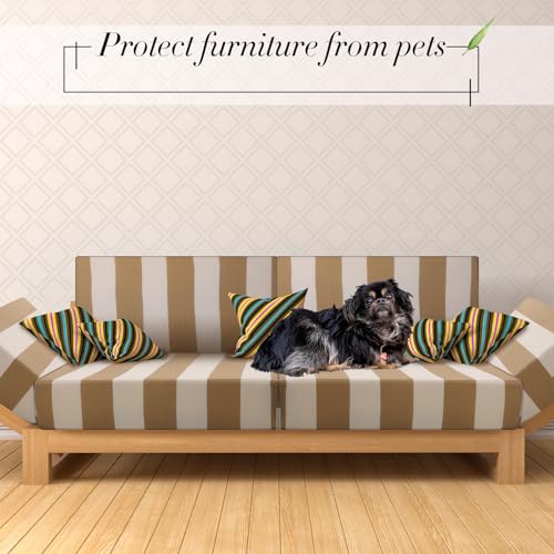 Gray 8Pcs Outdoor Stretch Sofa Cushion Covers B71440